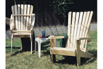 Folding adirondack chairs are made of wood