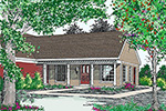 Ranch House Plan Front of Home -  075D-7501 | House Plans and More