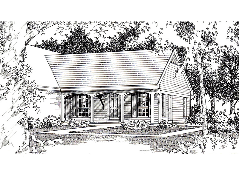 Colonial House Plan Front of Home -  075D-7502 | House Plans and More