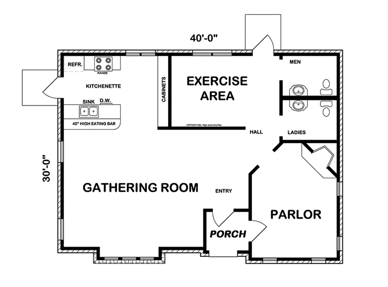 Tudor Home Plan First Floor 075D-7503