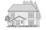 Building Plans Front of House 075D-7510
