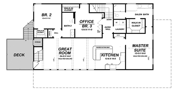 Ranch Project Plan Second Floor 075D-7511