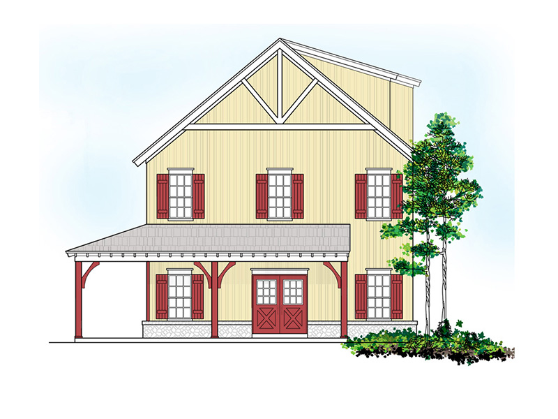 Tudor House Plan Front of Home -  075D-7511 | House Plans and More
