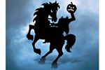 Headless horseman yard art pattern is scary Halloween decoration for your yard