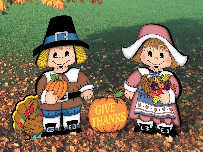 Thanksgiving dress-up darlings are a cute decoration for Thanksgiving
