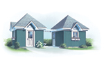 Building Plans Front of Home - Helen Twin Garden Sheds 113D-4502 | House Plans and More