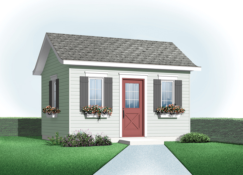Building Plans Front of Home - Holly Garden Shed 113D-4503 | House Plans and More