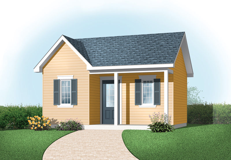 Building Plans Front of Home - Kelson Playhouse Shed 113D-4509 | House Plans and More