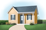 Building Plans Front of Home - Kelson Playhouse Shed 113D-4509 | House Plans and More
