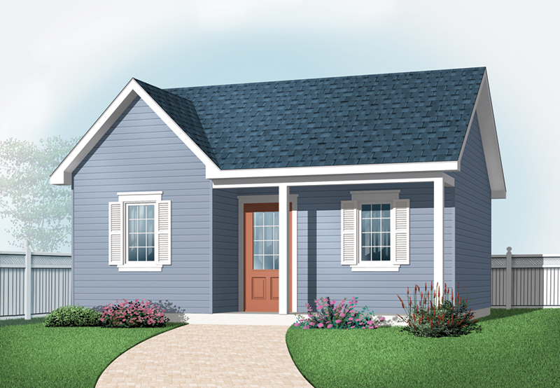Building Plans Front of Home - Laurie Playhouse Shed 113D-4510 | House Plans and More