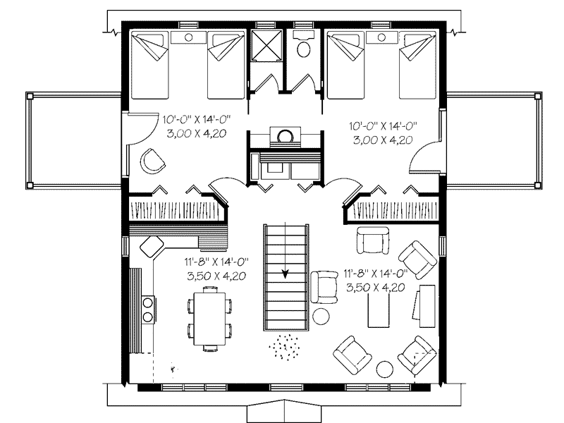 Building Plans Second Floor - Juliet Two-Car Garage Apartment 113D-7501 | House Plans and More