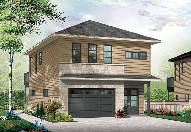Modern House Plan Front of Home -  113D-7510 | House Plans and More