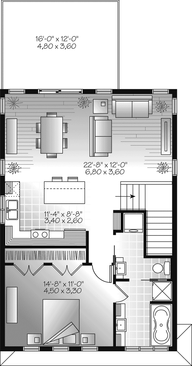 Rustic House Plan First Floor - 113D-7511 | House Plans and More