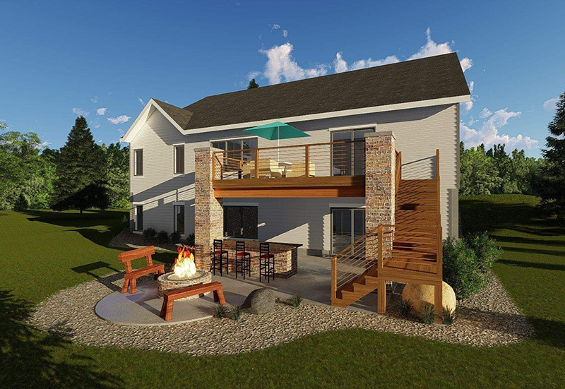 Building Plans Front of Home - 125D-3034 | House Plans and More