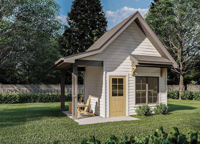 Marilyn Shed With Front Porch Plan 125D-4501 | House Plans and More