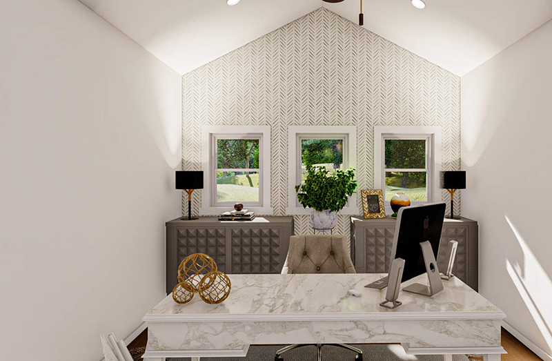 Building Plans Office Photo 01 - 125D-6092 | House Plans and More