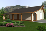Building Plans Front of House 133D-7502