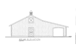 Building Plans Rear Elevation - Heath Shop & Tack Rooms 133D-7502 | House Plans and More