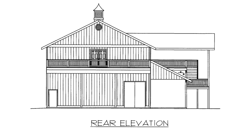 Building Plans Rear Elevation -  133D-7510 | House Plans and More