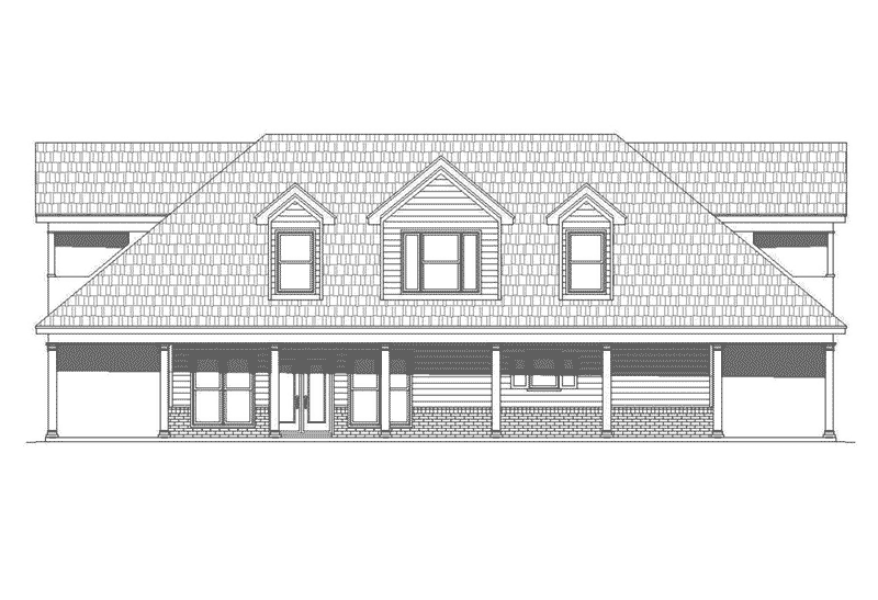 Building Plans Rear Elevation -  142D-6052 | House Plans and More